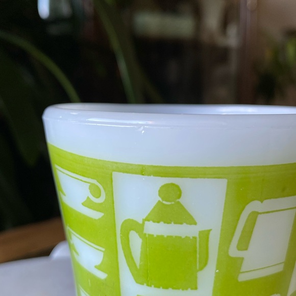 Set of 2 Coffee Time Teapot Milk Glass D Handle Fire King + Federal Glass Mugs - Picture 10 of 12